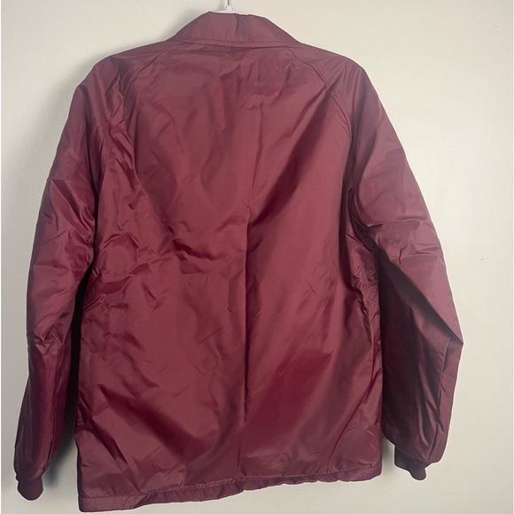 Vintage Weather Breaker Tall Coach Jacket Maroon 90s Mens small - Picture 2 of 6